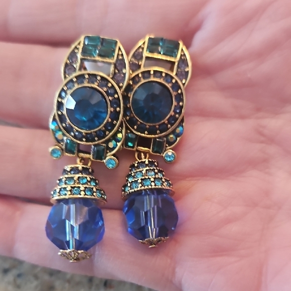 ⚡️Last Chance⚡️Elegant Blue and Green Drop Earrings - Picture 5 of 7